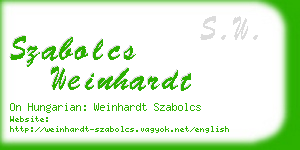 szabolcs weinhardt business card